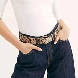 NEW! Free People Spotted Leopard Belt M/L